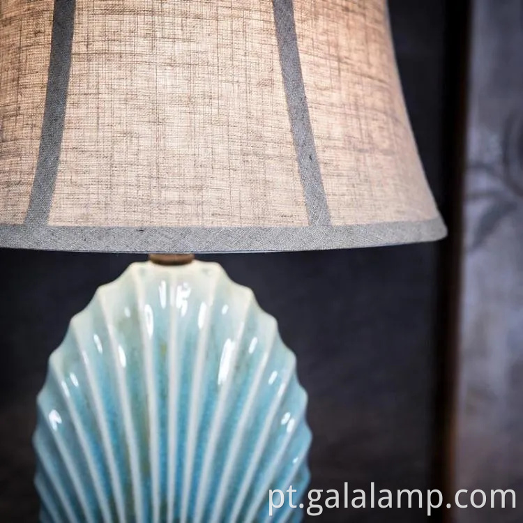 Candeeiro de mesa de cerâmica vintage elegante para decoração do quarto